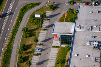 Vue aérienne de Ada Cosmétique à le quartier Bodersweier in Kehl dans le département Bade-Wurtemberg, Allemagne