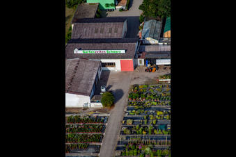 Garden Times Black à le quartier Bodersweier in Kehl dans le département Bade-Wurtemberg, Allemagne hors des airs