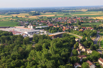 Vue aérienne de Maison Weber à le quartier Linx in Rheinau dans le département Bade-Wurtemberg, Allemagne