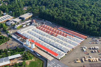 Maison Weber à le quartier Linx in Rheinau dans le département Bade-Wurtemberg, Allemagne vue du ciel