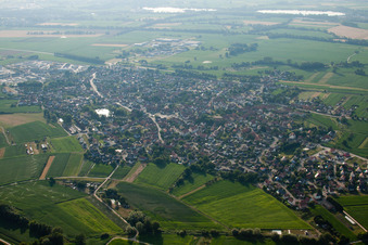 Kilstett dans le département Bas Rhin, France depuis l'avion