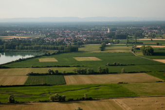 Bischwiller dans le département Bas Rhin, France hors des airs