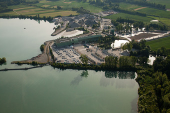 Vue d'oiseau de Bischwiller dans le département Bas Rhin, France