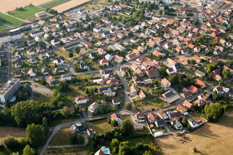 Bischwiller dans le département Bas Rhin, France du point de vue du drone