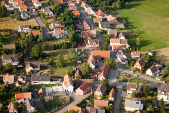 Vue oblique de Bischwiller dans le département Bas Rhin, France