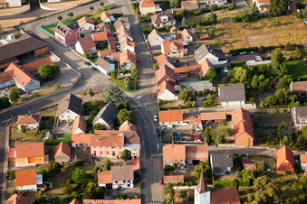 Vue d'oiseau de Bischwiller dans le département Bas Rhin, France