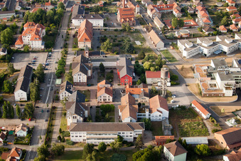Bischwiller dans le département Bas Rhin, France du point de vue du drone