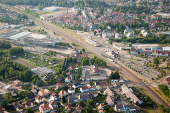 Bischwiller dans le département Bas Rhin, France vue d'en haut