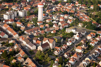 Bischwiller dans le département Bas Rhin, France depuis l'avion