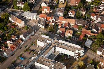 Bischwiller dans le département Bas Rhin, France du point de vue du drone