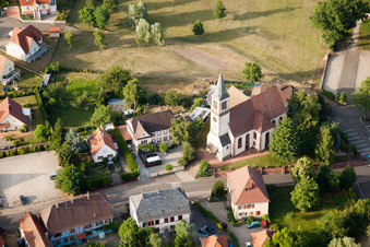 Vue aérienne de Bischwiller dans le département Bas Rhin, France