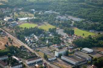 Vue oblique de Bischwiller dans le département Bas Rhin, France