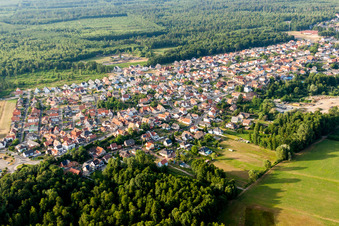 Photographie aérienne de Vue sur le village à Schirrhein dans le département Bas Rhin, France