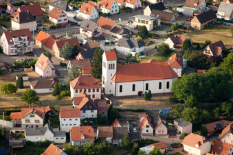 Schirrhein dans le département Bas Rhin, France vue du ciel