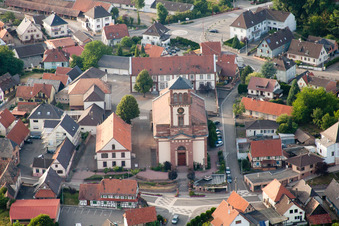 Soufflenheim dans le département Bas Rhin, France depuis l'avion