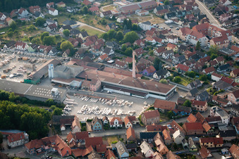 Vue d'oiseau de Soufflenheim dans le département Bas Rhin, France