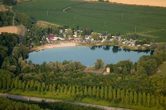 Vue aérienne de Camping à Roppenheim dans le département Bas Rhin, France