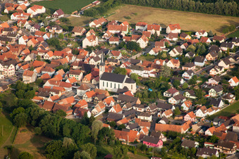 Photographie aérienne de Du sud-ouest à Leutenheim dans le département Bas Rhin, France