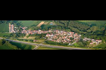 Vue aérienne de Panorama à Kesseldorf dans le département Bas Rhin, France
