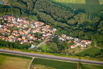 Vue aérienne de De l'ouest à Kesseldorf dans le département Bas Rhin, France