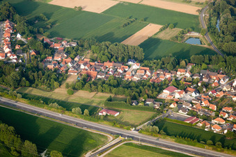Vue oblique de De l'ouest à Kesseldorf dans le département Bas Rhin, France