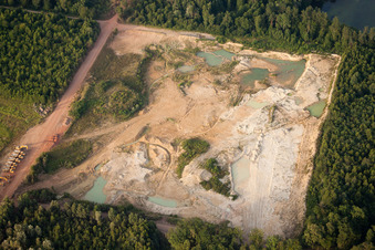 Vue aérienne de Kesseldorf dans le département Bas Rhin, France