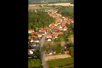 Neewiller-près-Lauterbourg dans le département Bas Rhin, France d'en haut