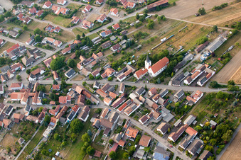 Photographie aérienne de Scheibenhardt à Scheibenhard dans le département Bas Rhin, France