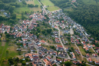 Vue oblique de Scheibenhardt à Scheibenhard dans le département Bas Rhin, France