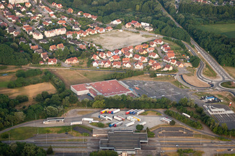 Vue aérienne de Ancien poste frontière B9/A35 à Lauterbourg dans le département Bas Rhin, France
