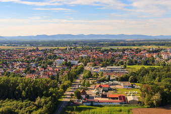 Vue aérienne de Rue Lauterburger à Kandel dans le département Rhénanie-Palatinat, Allemagne