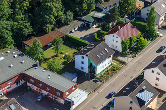 Rue Elsässer à Kandel dans le département Rhénanie-Palatinat, Allemagne vue du ciel