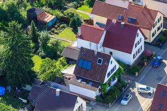 Waldstr à Kandel dans le département Rhénanie-Palatinat, Allemagne depuis l'avion