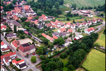 Photographie aérienne de Rue de la gare à Barbelroth dans le département Rhénanie-Palatinat, Allemagne