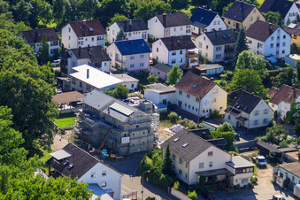Photographie aérienne de Waldstraße, nouveau bâtiment de la chaîne sociothérapeutique Südpfalz à Kandel dans le département Rhénanie-Palatinat, Allemagne