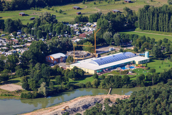 Vue aérienne de Nouveau bâtiment Dampfnudel à Rülzheim dans le département Rhénanie-Palatinat, Allemagne