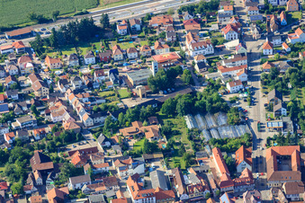 Vue aérienne de Neue Landstr à Rülzheim dans le département Rhénanie-Palatinat, Allemagne