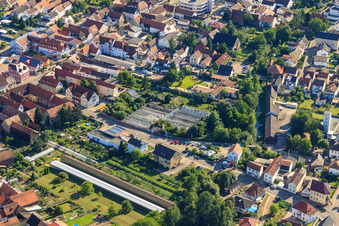Photographie aérienne de Serres sur Lindenstr à Rülzheim dans le département Rhénanie-Palatinat, Allemagne