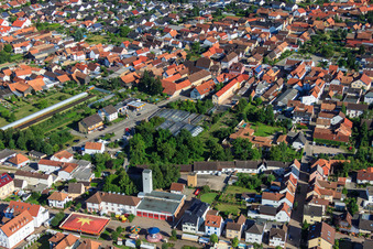 Serres sur Lindenstr à Rülzheim dans le département Rhénanie-Palatinat, Allemagne vue d'en haut