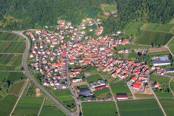 Photographie aérienne de Village viticole de l'est à Eschbach dans le département Rhénanie-Palatinat, Allemagne