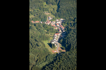 Vue aérienne de Vue sur le village à Dimbach dans le département Rhénanie-Palatinat, Allemagne