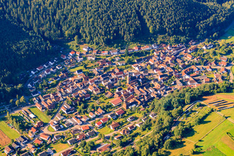 Vue aérienne de Waldstr à Vorderweidenthal dans le département Rhénanie-Palatinat, Allemagne