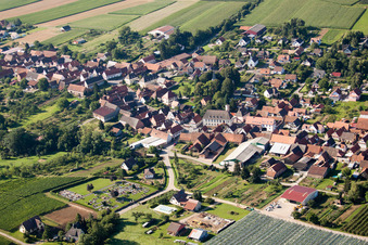 Image drone de Oberhoffen-lès-Wissembourg dans le département Bas Rhin, France