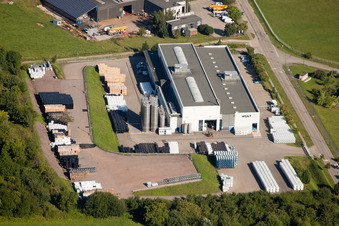 Vue aérienne de WERIT SAS à le quartier Altenstadt in Wissembourg dans le département Bas Rhin, France