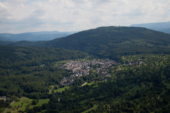 Photographie aérienne de De l'ouest à le quartier Waldprechtsweier in Malsch dans le département Bade-Wurtemberg, Allemagne