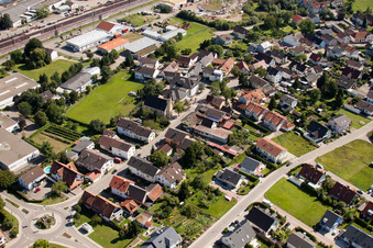 Vue aérienne de Quartier Kartung in Sinzheim dans le département Bade-Wurtemberg, Allemagne