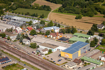 Vue aérienne de Industriestr à Sinzheim dans le département Bade-Wurtemberg, Allemagne