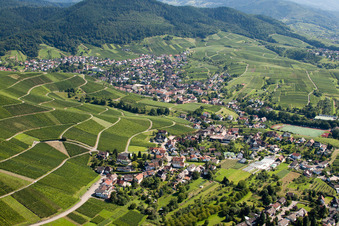 Vue aérienne de Du nord à le quartier Neuweier in Baden-Baden dans le département Bade-Wurtemberg, Allemagne