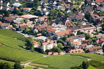 Vue aérienne de Château de Neuweir à le quartier Neuweier in Baden-Baden dans le département Bade-Wurtemberg, Allemagne