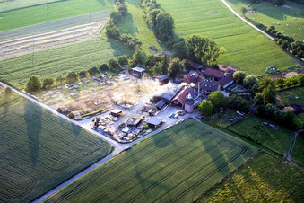 Moulin Schaidter à le quartier Schaidt in Wörth am Rhein dans le département Rhénanie-Palatinat, Allemagne depuis l'avion